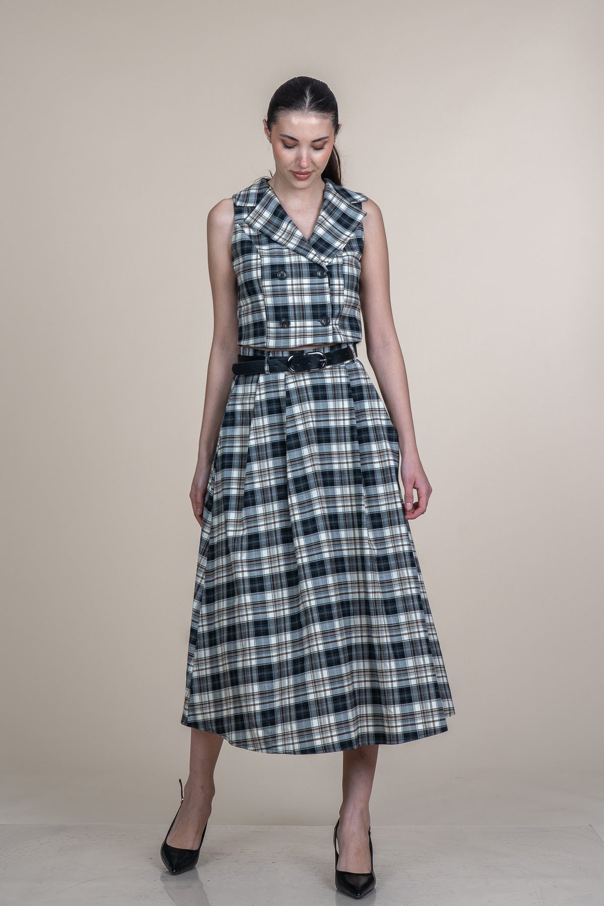 WYAT SİYAH YELEK ETEK İKİLİ TAKIM