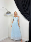 ADRIANA UZUN ELBİSE - MAVİ