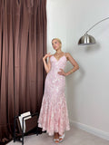 ALINA UZUN ELBİSE - PEMBE