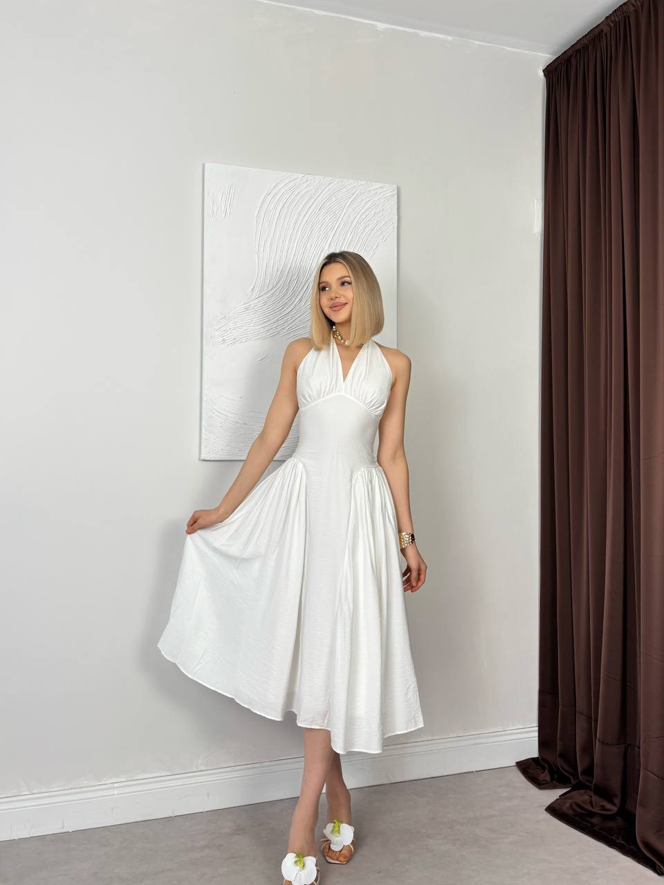 ALICE UZUN ELBİSE - BEYAZ
