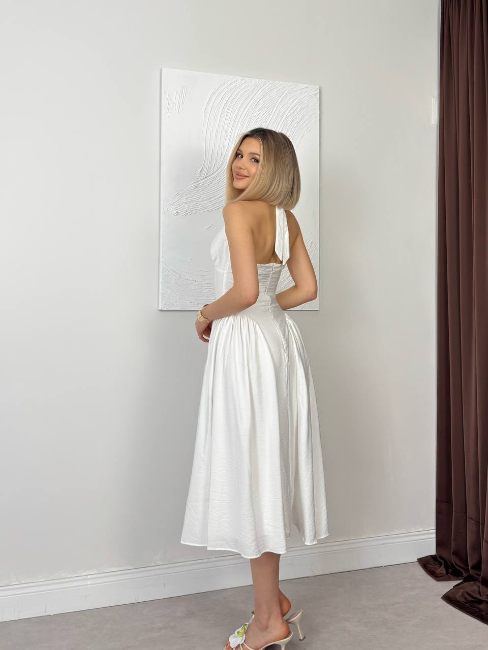 ALICE UZUN ELBİSE - BEYAZ