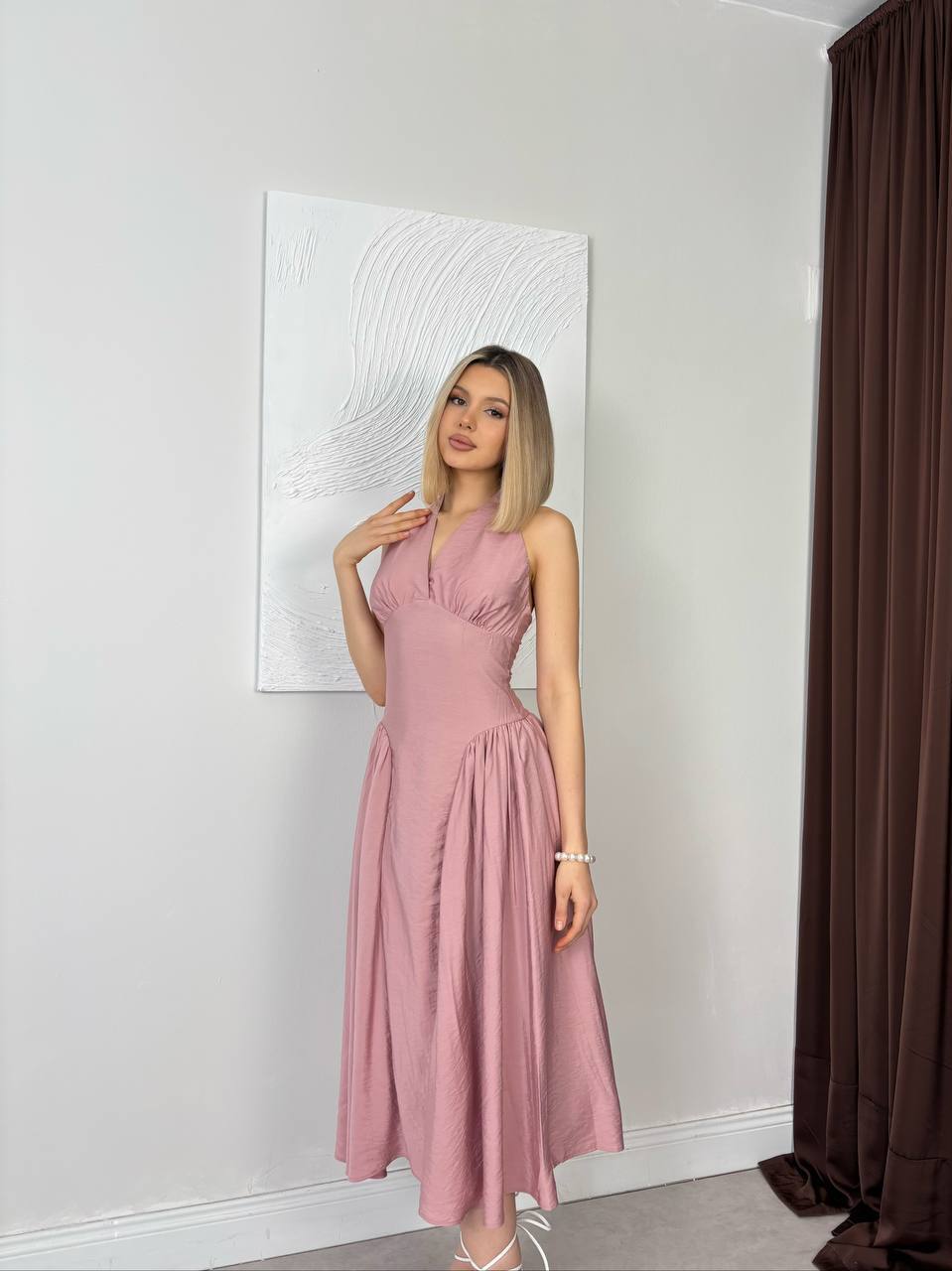 ALICE UZUN ELBİSE - PEMBE