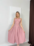 ALICE UZUN ELBİSE - PEMBE