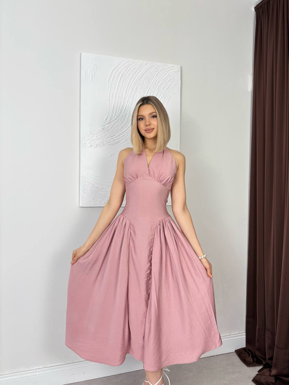 ALICE UZUN ELBİSE - PEMBE