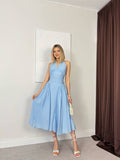 ALICE UZUN ELBİSE - MAVİ