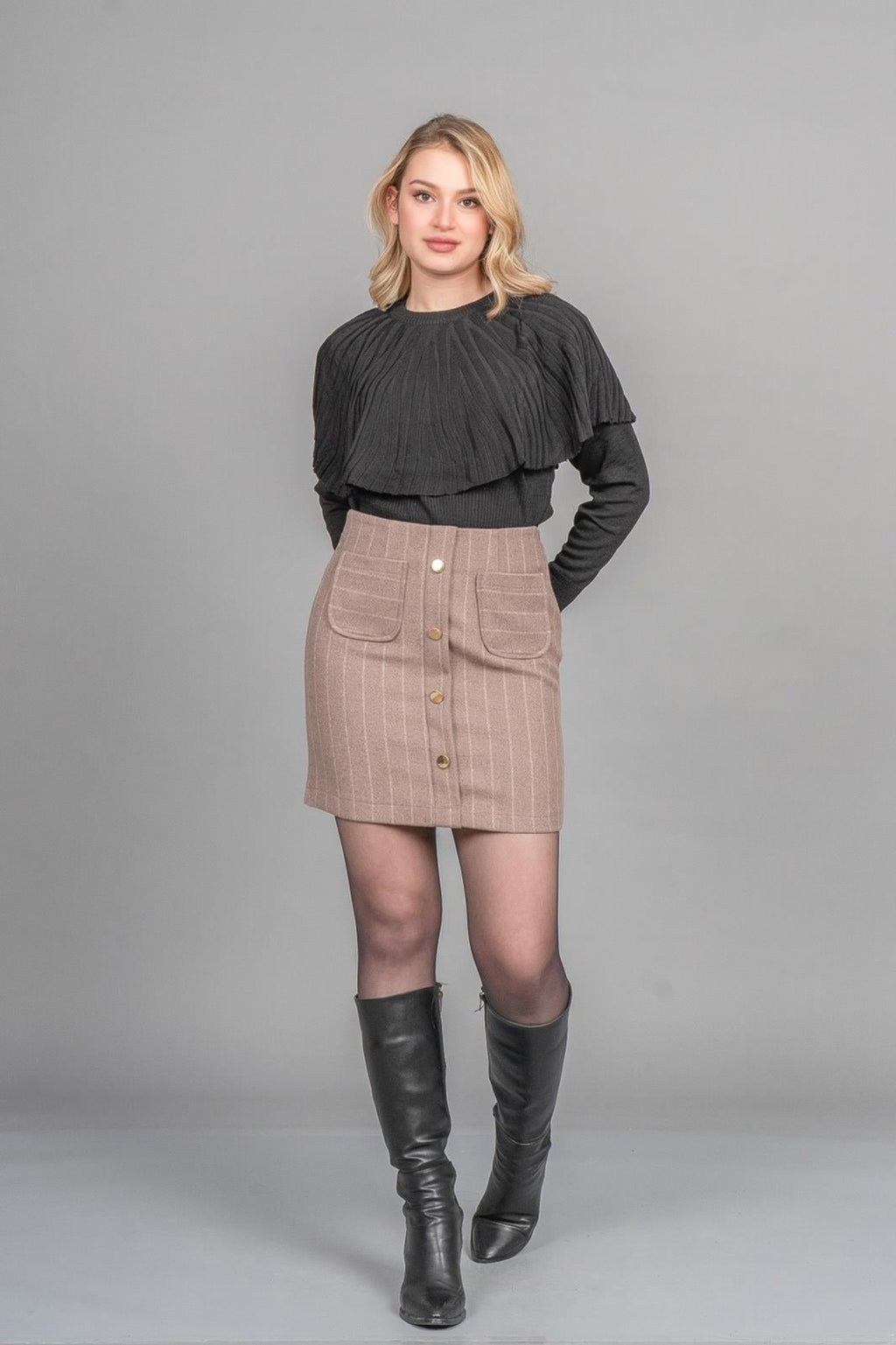 ADRIANA MİNİ ETEK - VIZON