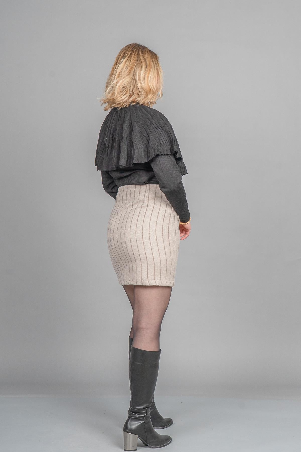 ADRIANA MİNİ ETEK - KOYU TAŞ