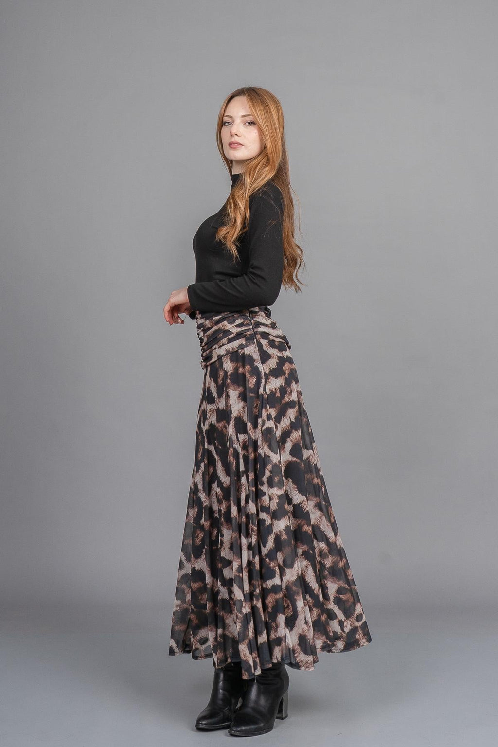 BARBARA BÜZGÜLÜ ETEK - SIYAH