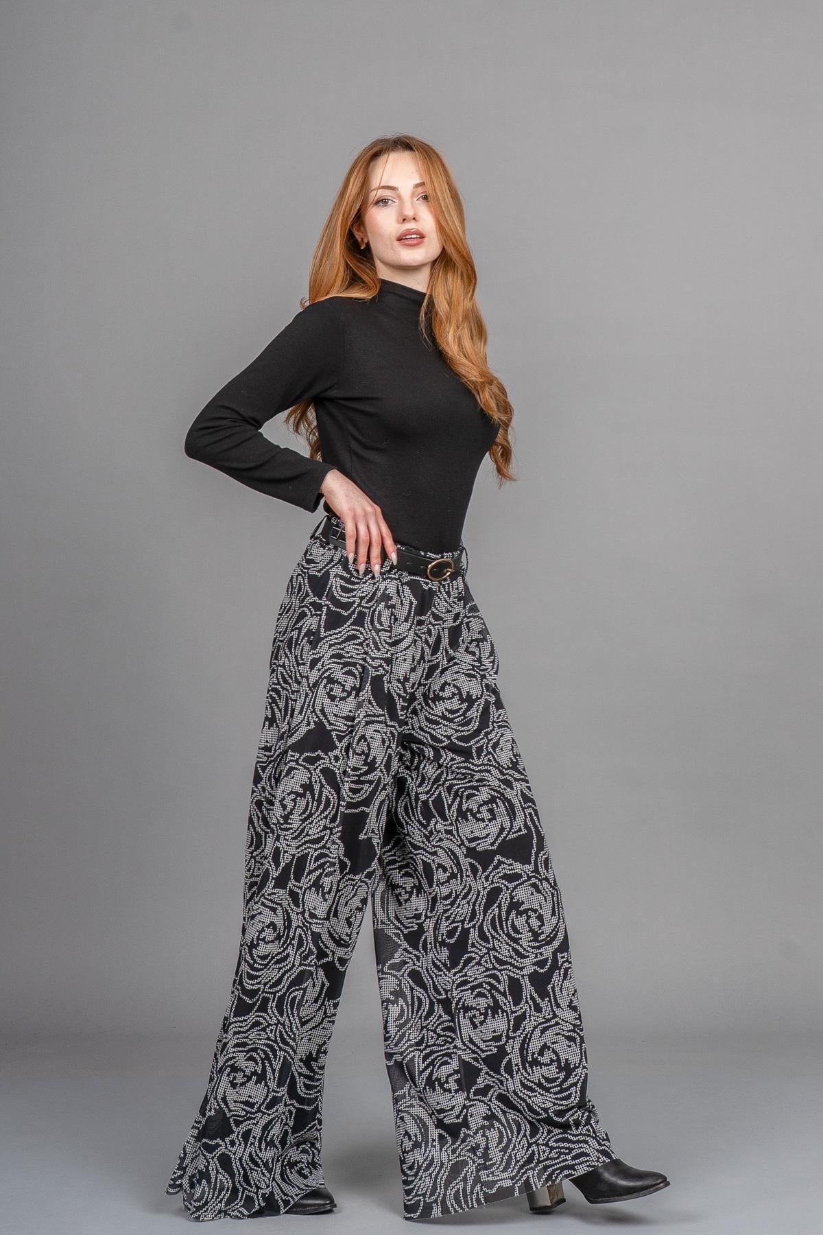 BELEN BOL PANTOLON - SIYAH