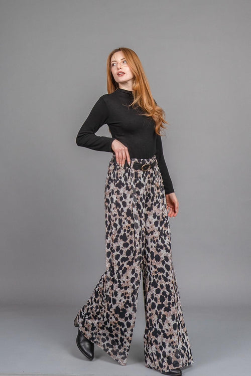 BELEN BOL PANTOLON - SİYAH-TAŞ