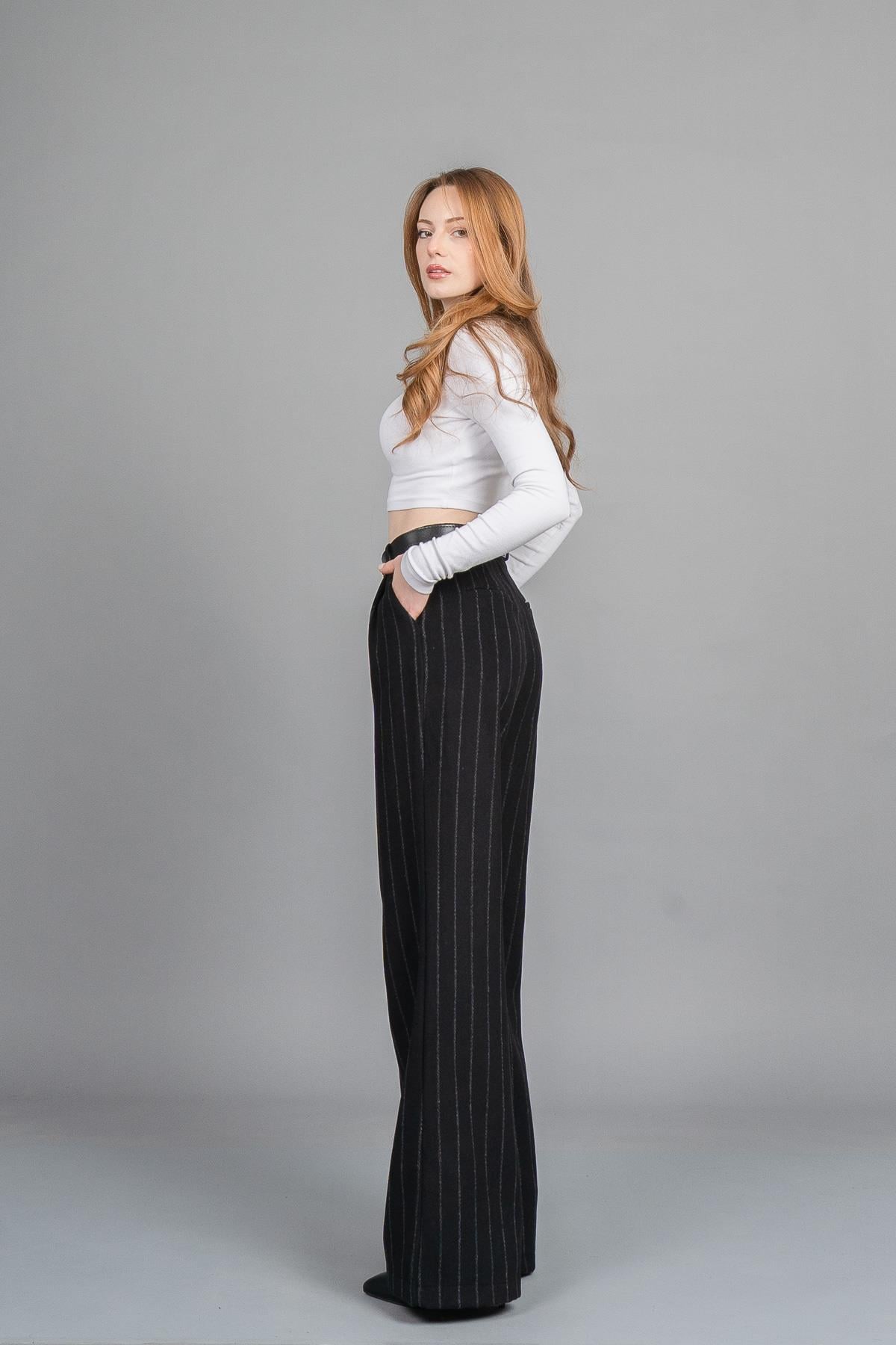 BETHANY DÜZ PAÇA PANTOLON - SIYAH