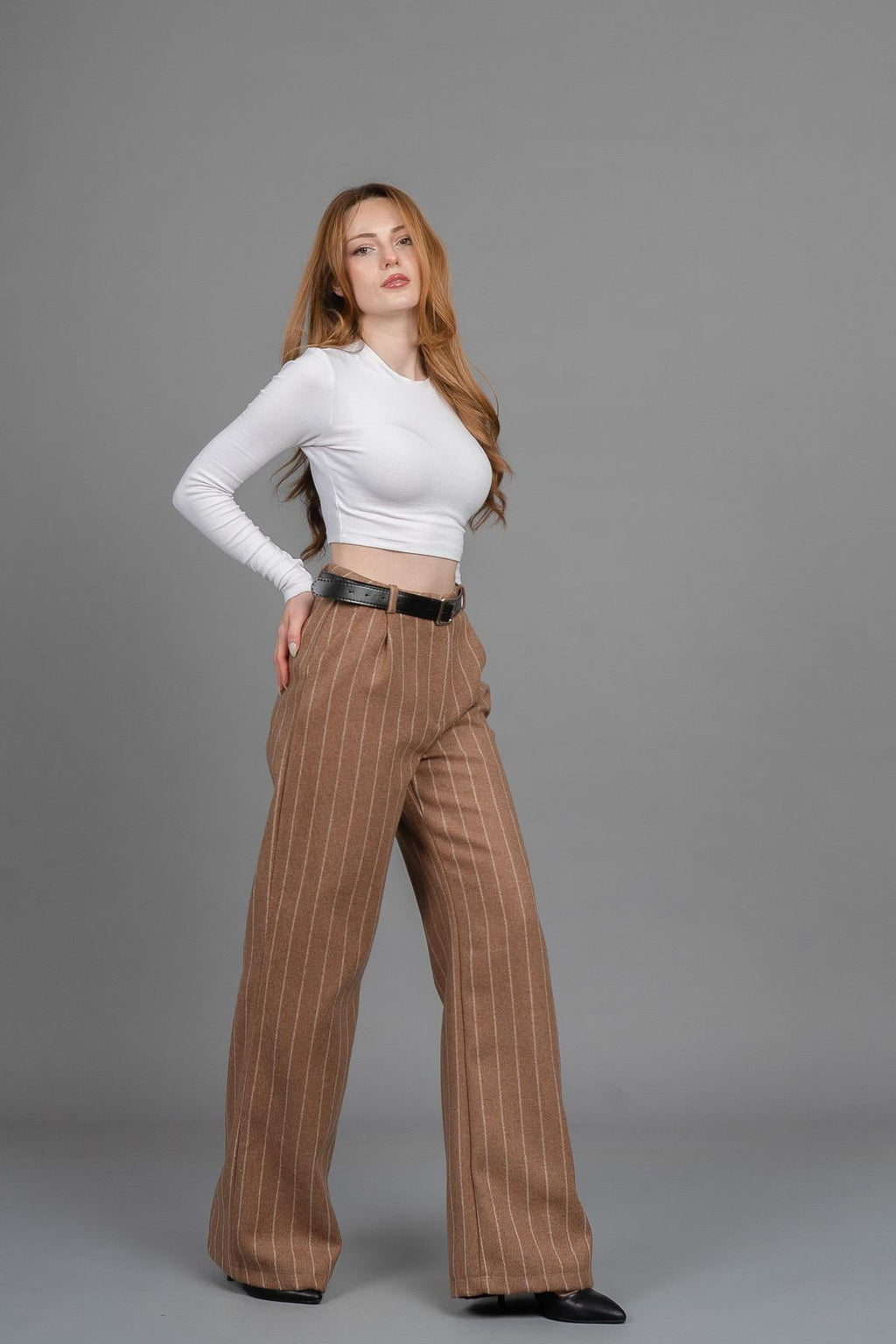 BETHANY DÜZ PAÇA PANTOLON - TABA