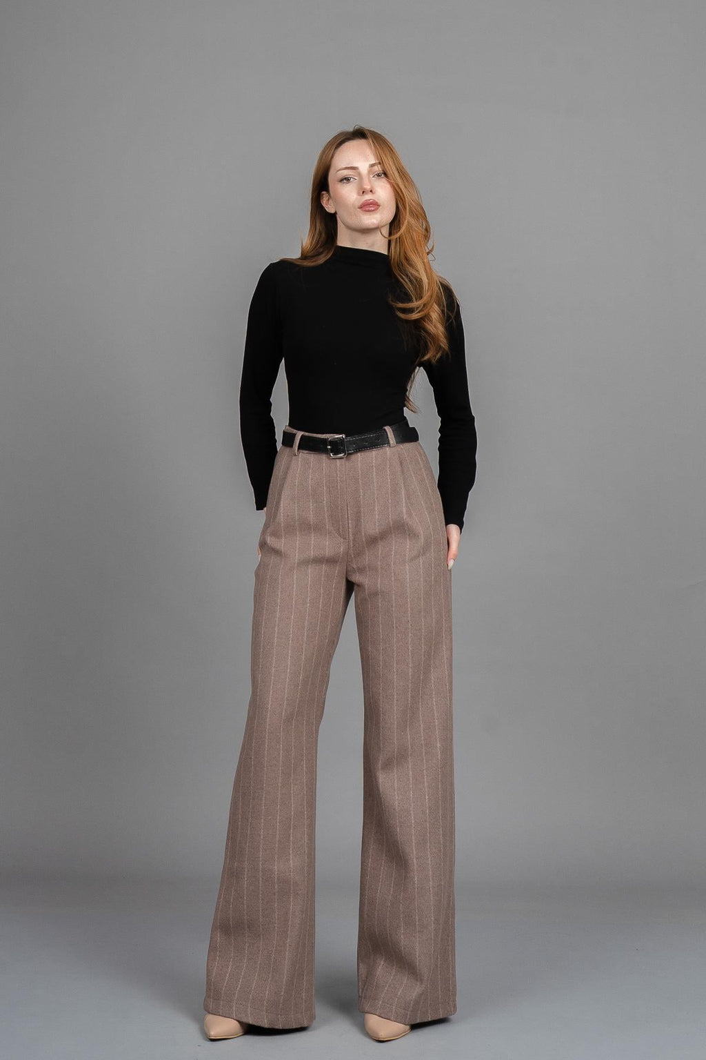 BETHANY DÜZ PAÇA PANTOLON - VIZON