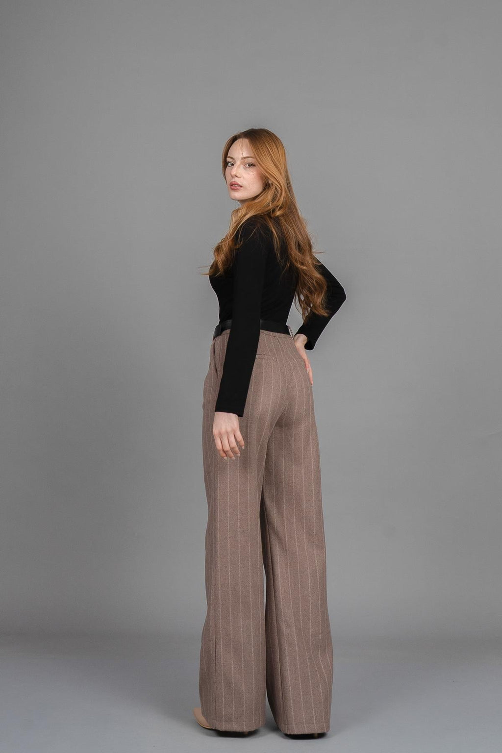 BETHANY DÜZ PAÇA PANTOLON - VIZON