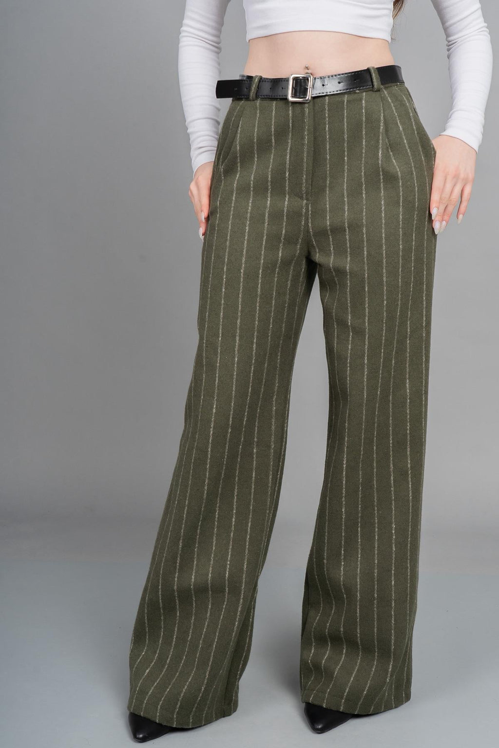 BETHANY DÜZ PAÇA PANTOLON - HAKİ