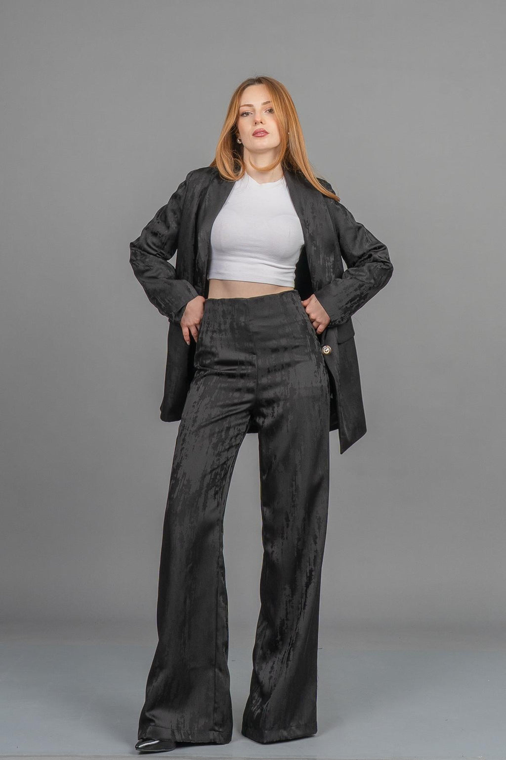 BRENDA CEKET PANTOLON İKİLİ TAKIM - SIYAH