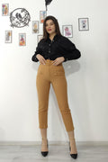 BRIDGET KEMERLİ PANTOLON - CAMEL
