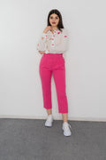 BRIDGET KEMERLİ PANTOLON - PEMBE