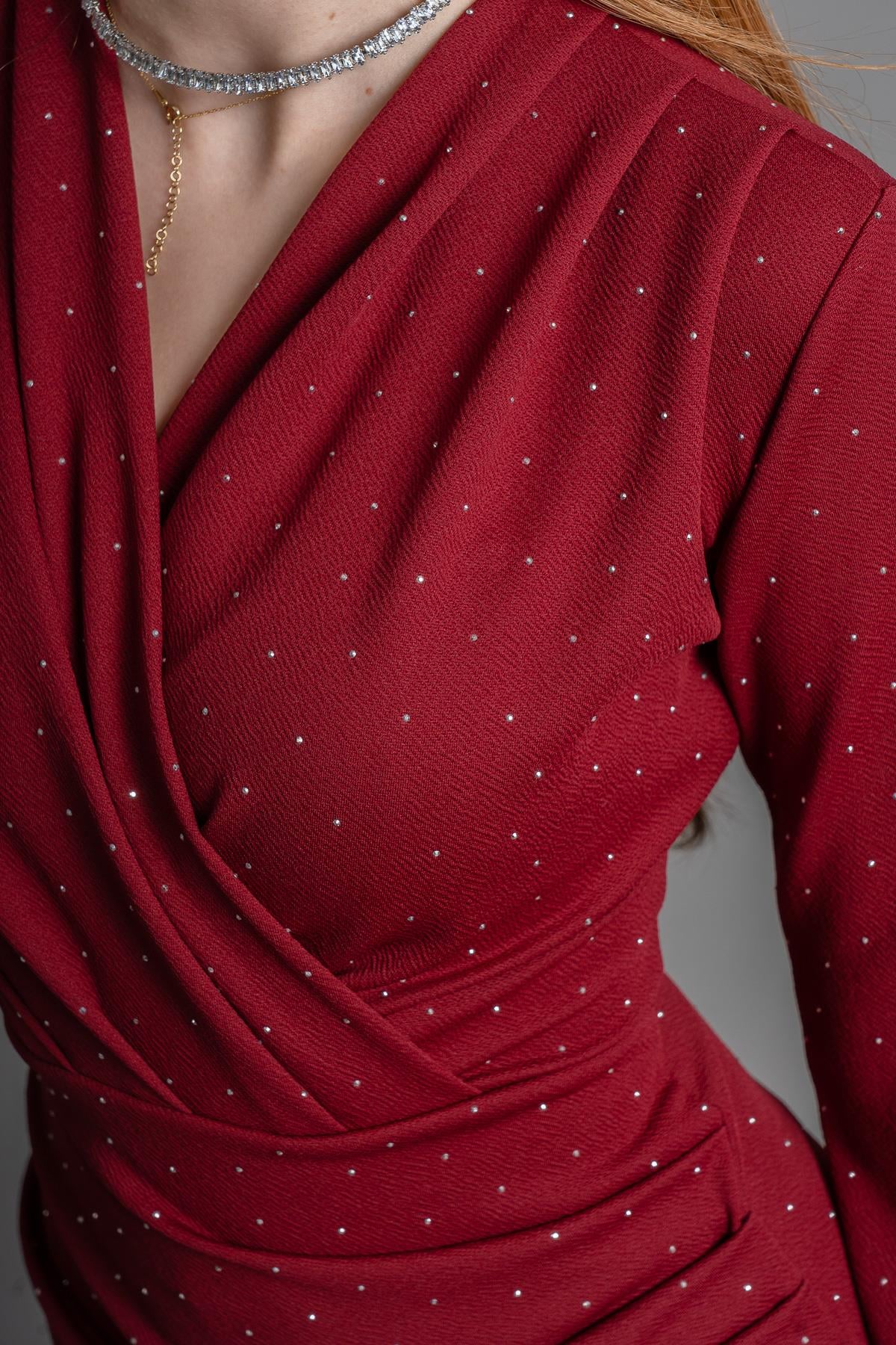 BROOKE ELBİSE - BORDO