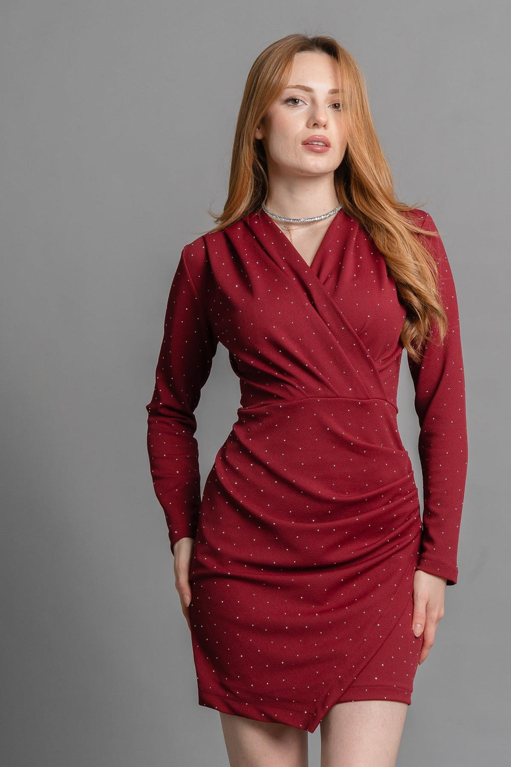 BROOKE ELBİSE - BORDO