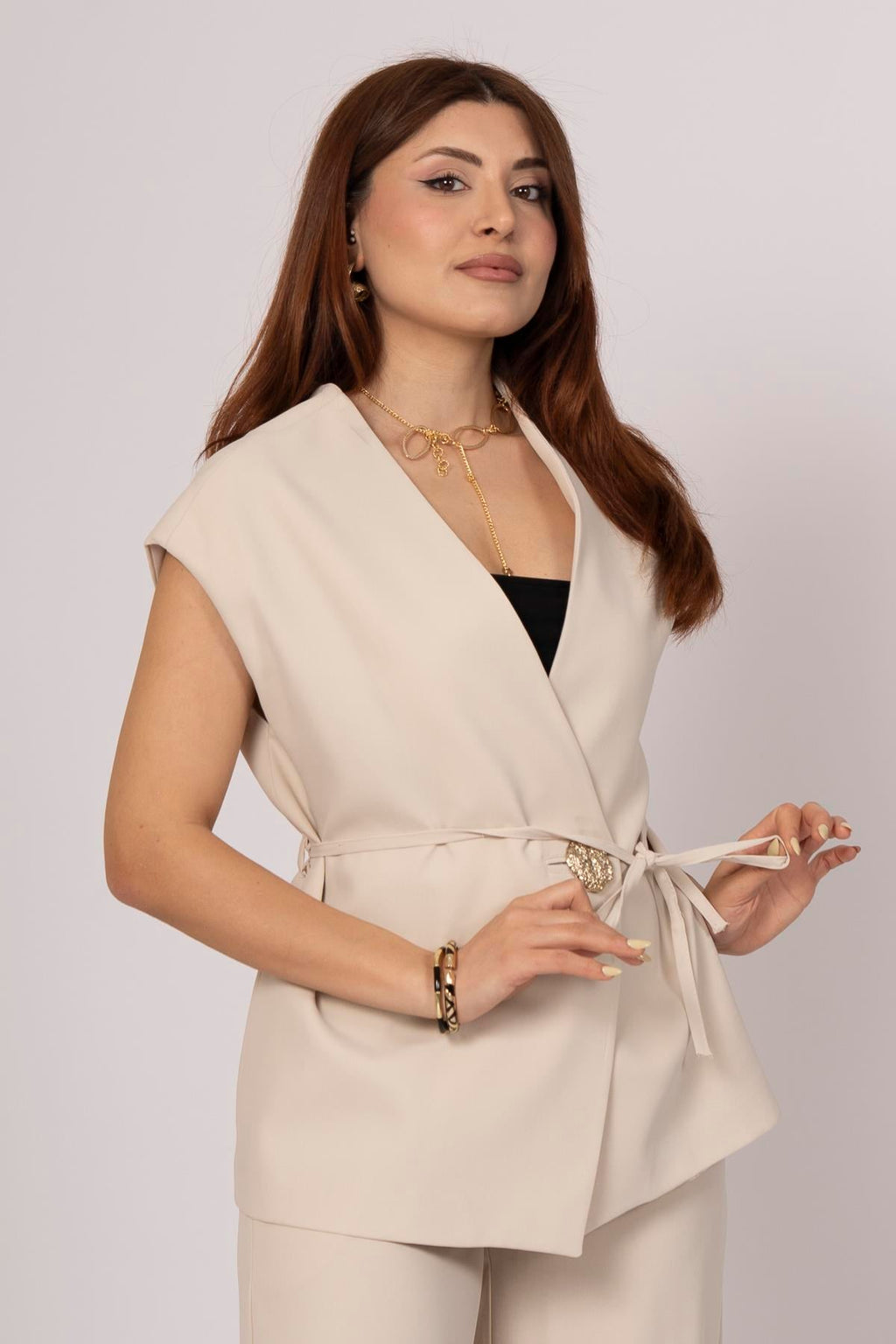 CALISTA YELEK PANTOLON İKİLİ TAKIM - TAŞ