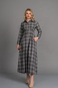 CARMEN UZUN ELBİSE - EKOSE - KARELİ