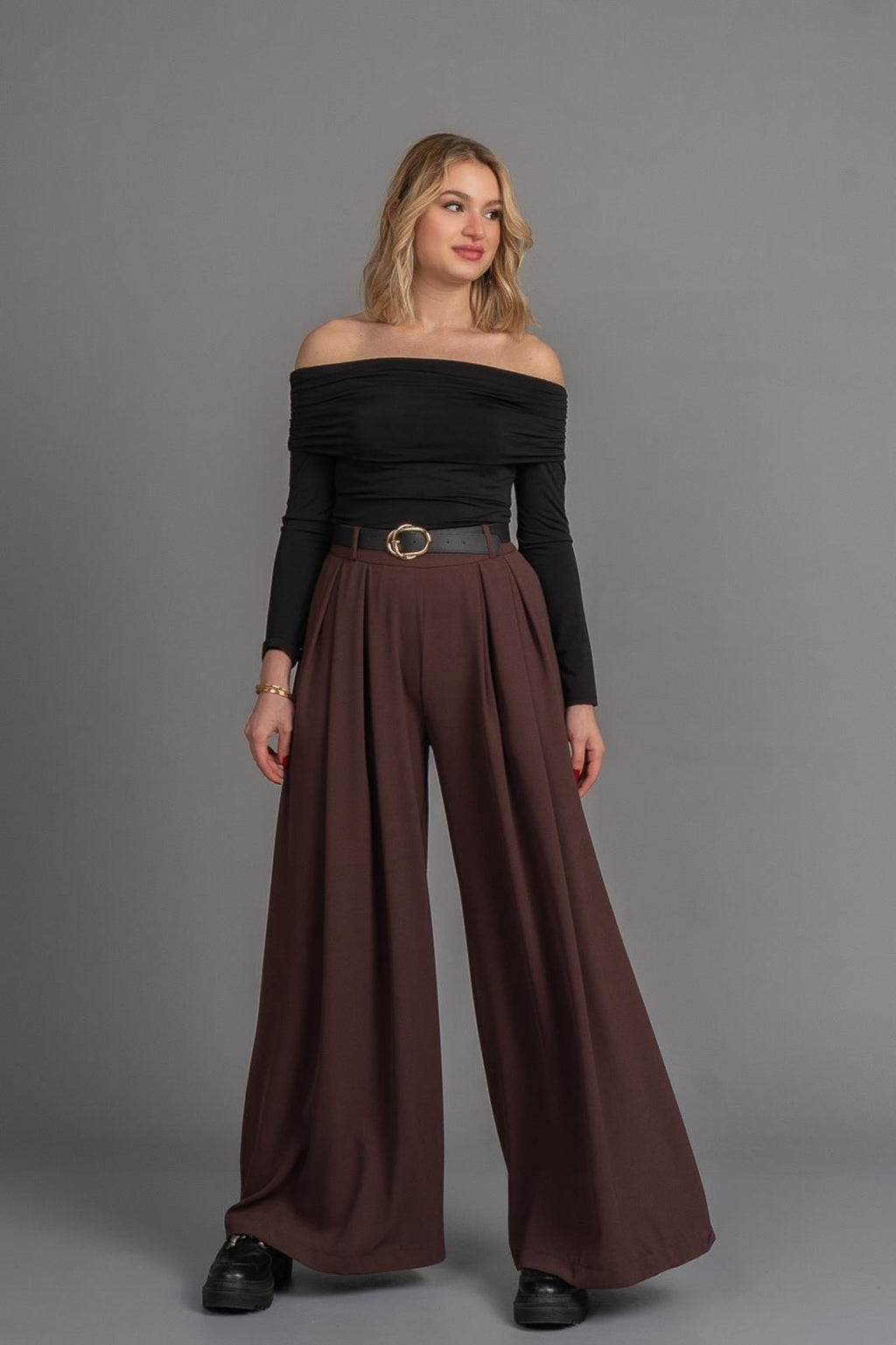 CHERIS PANTOLON - KAHVE
