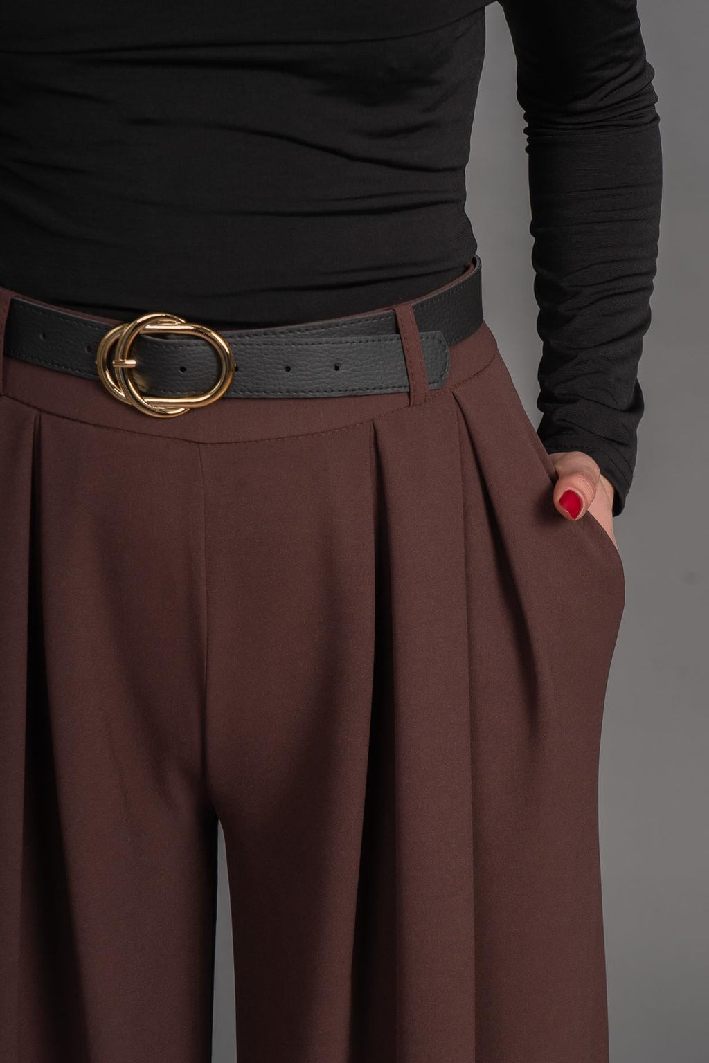 CHERIS PANTOLON - KAHVE
