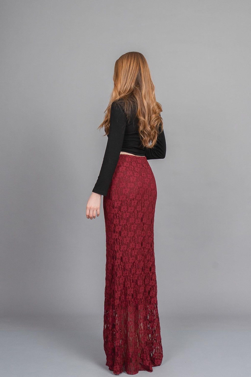 DAPHE DANTELLİ ETEK - BORDO