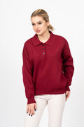 DIANA POLO YAKA KAZAK - BORDO