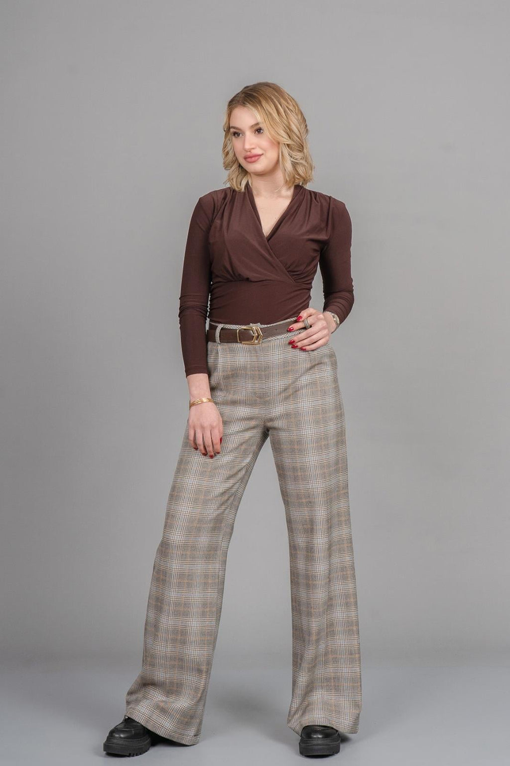 DIANE PÖTİKARE PANTOLON - EKOSE - KARELİ