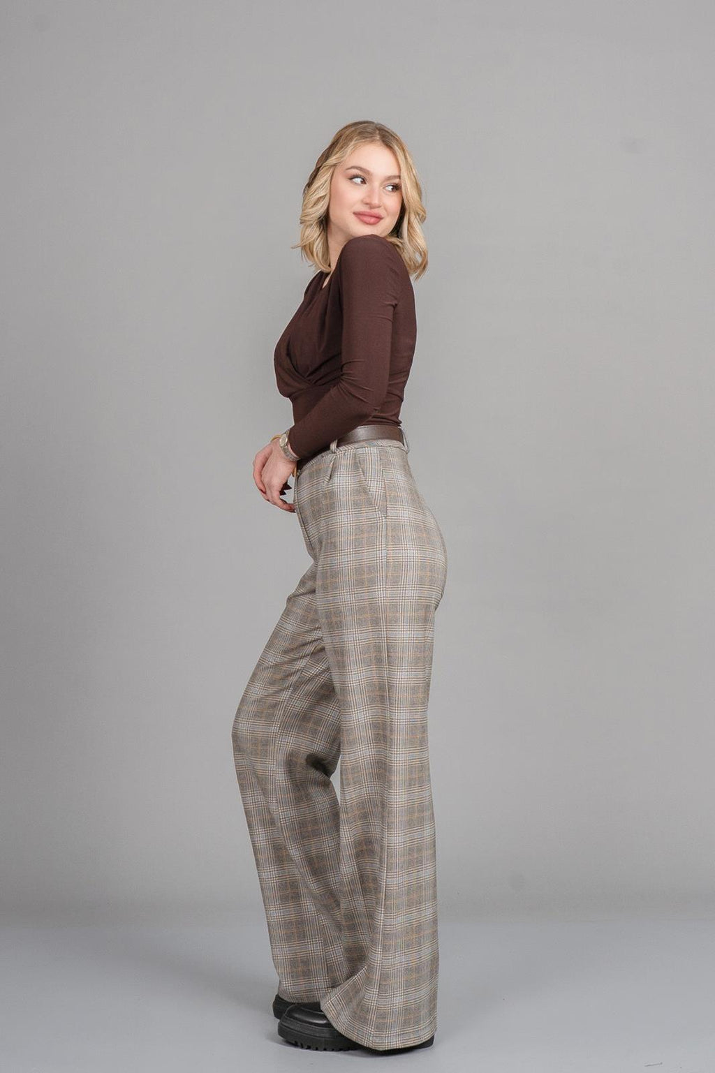 DIANE PÖTİKARE PANTOLON - EKOSE - KARELİ