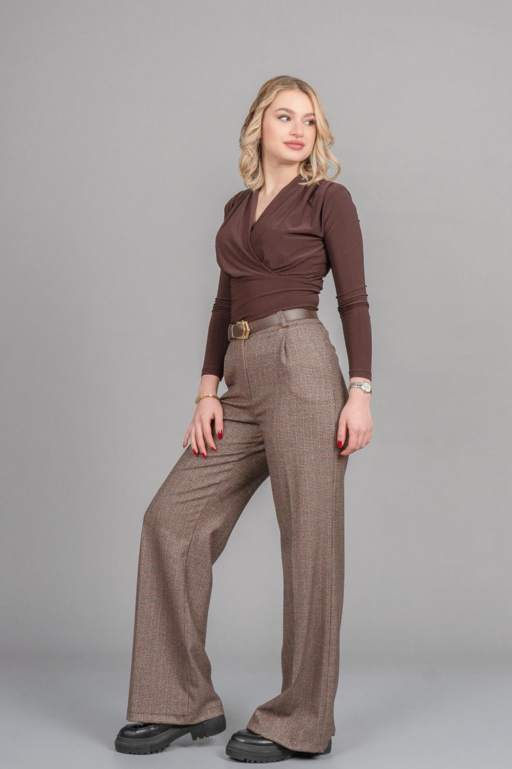 DIANE PÖTİKARE PANTOLON - EKOSE - KARELİ