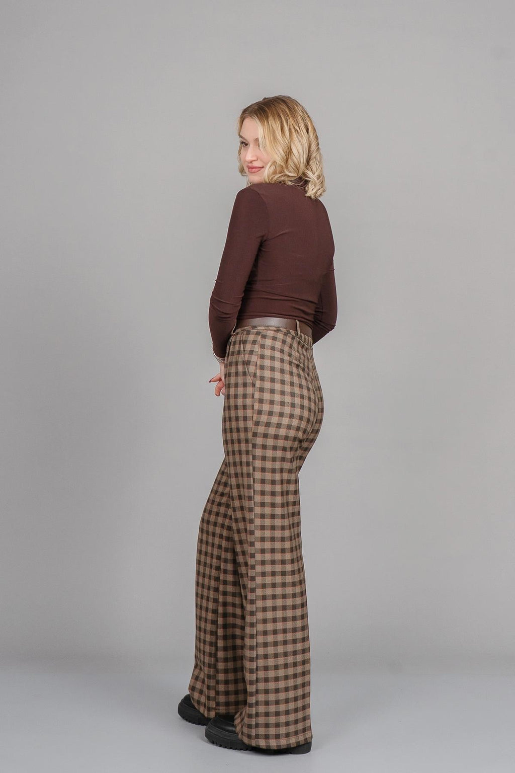 DIANE PÖTİKARE PANTOLON - EKOSE - KARELİ