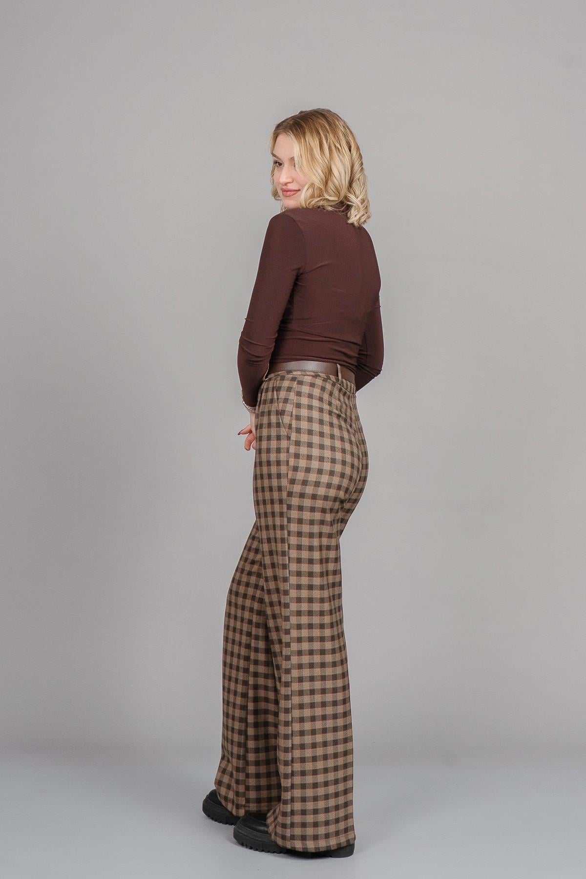 DIANE PÖTİKARE PANTOLON - EKOSE - KARELİ