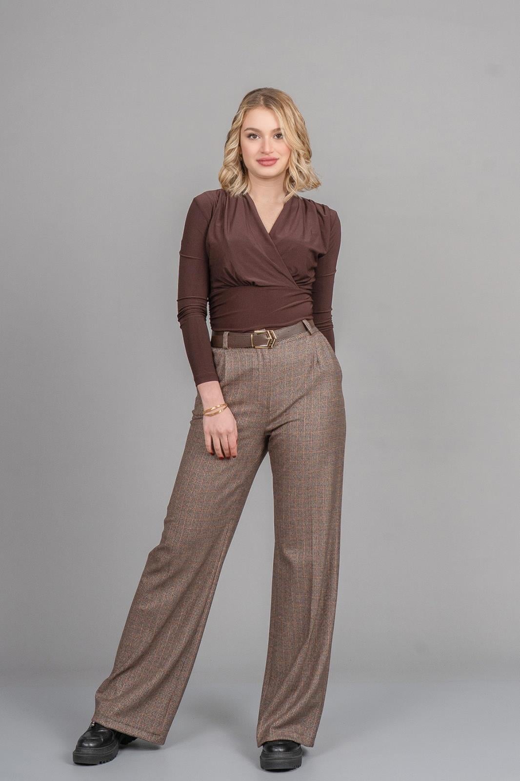 DIANE PÖTİKARE PANTOLON - EKOSE - KARELİ