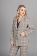 DOLLY PÖTİKARE BLAZER CEKET - EKOSE - KARELİ