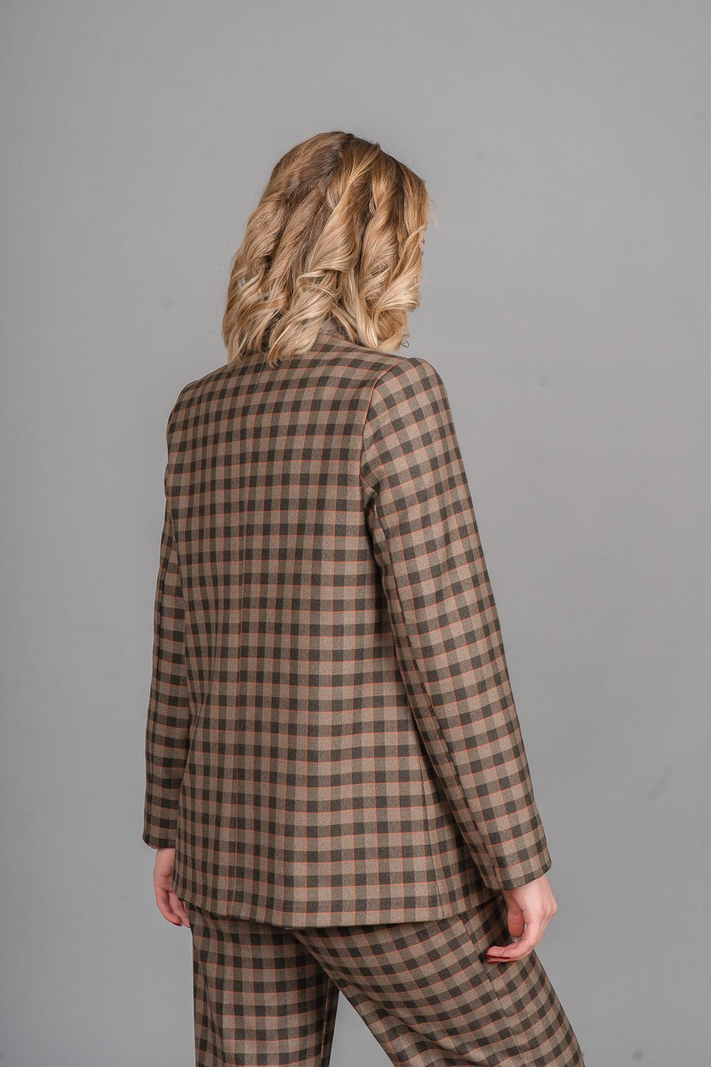 DOLLY PÖTİKARE BLAZER CEKET - EKOSE - KARELİ