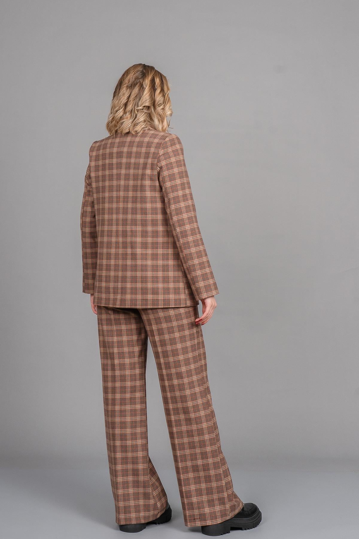 DOLLY PÖTİKARE BLAZER CEKET - EKOSE - KARELİ
