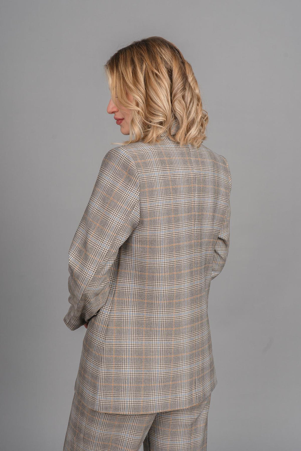 DOLLY PÖTİKARE BLAZER CEKET - EKOSE - KARELİ