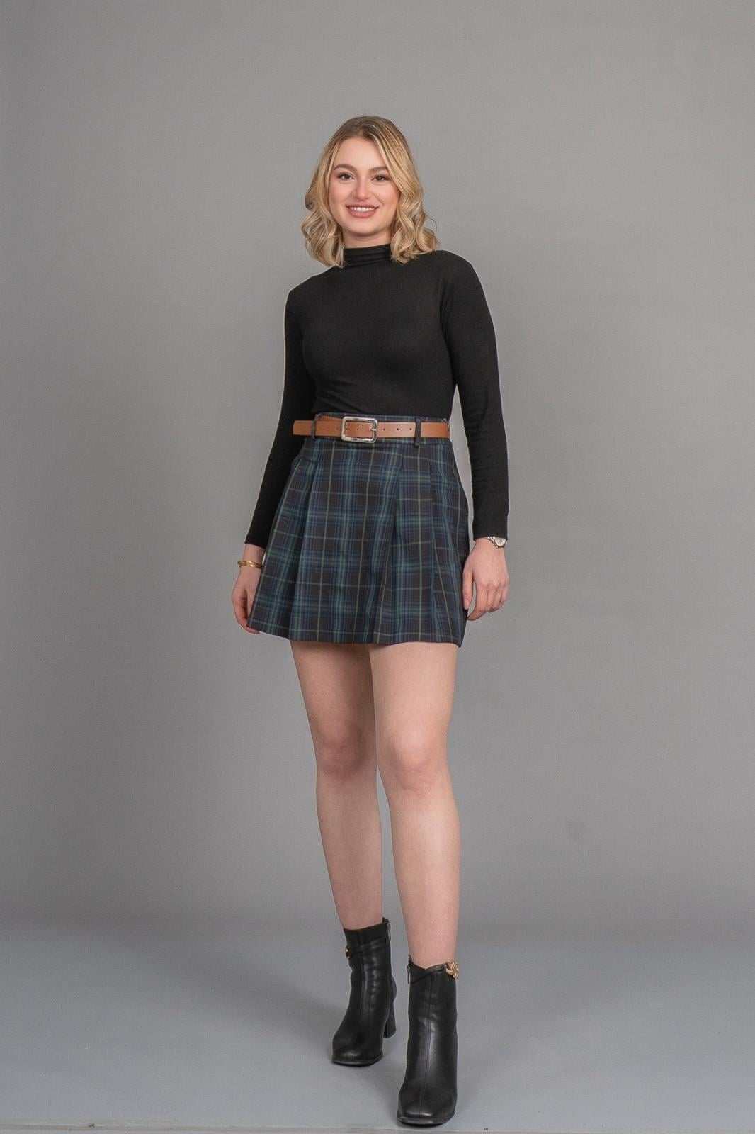 FREYA MİNİ ETEK - EKOSE - KARELİ