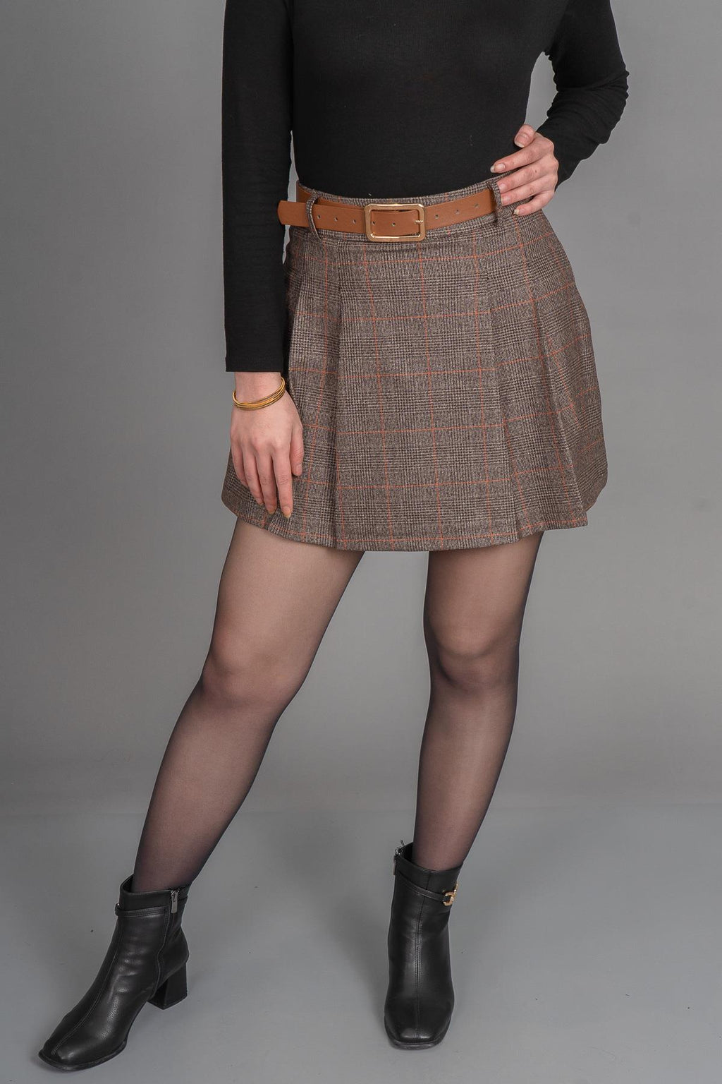 FREYA MİNİ ETEK - EKOSE - KARELİ