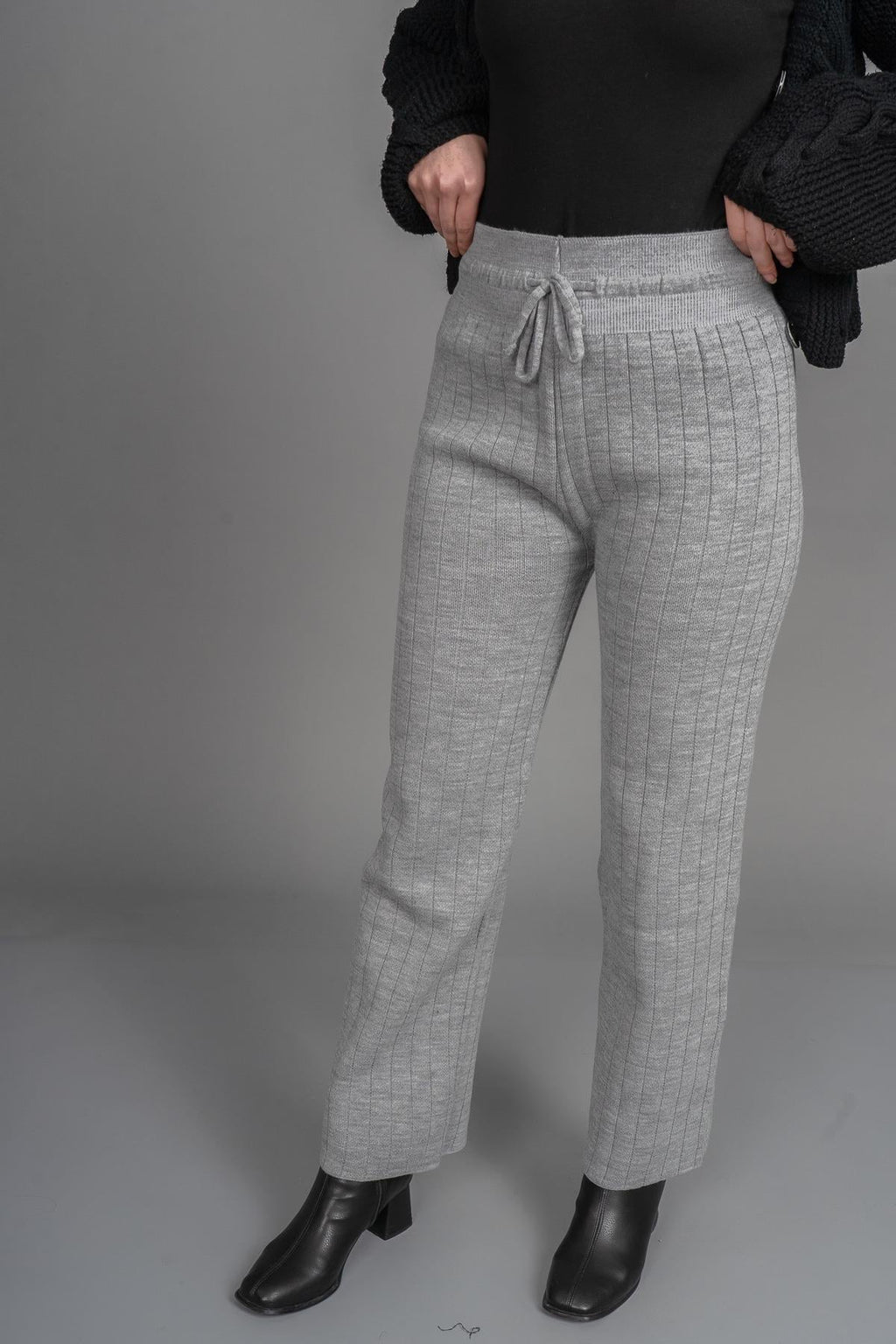 GWEN TRİKO PANTOLON - GRI MELANJ