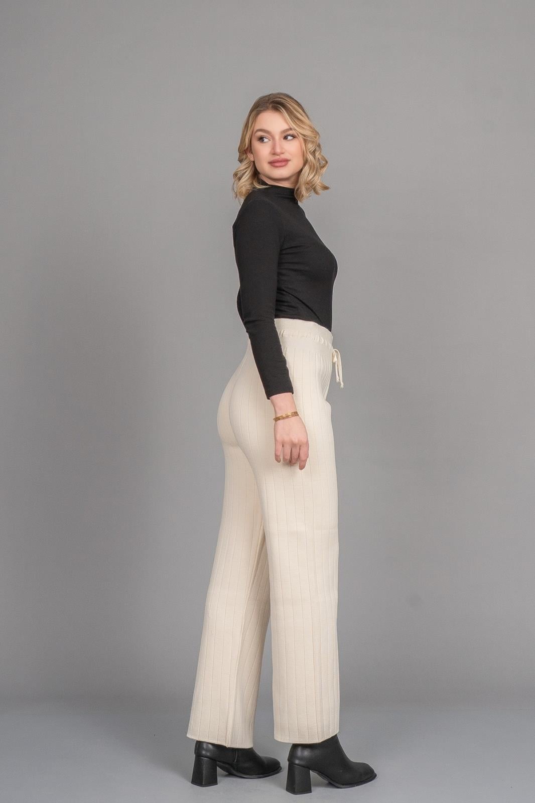 GWEN TRİKO PANTOLON - EKRU
