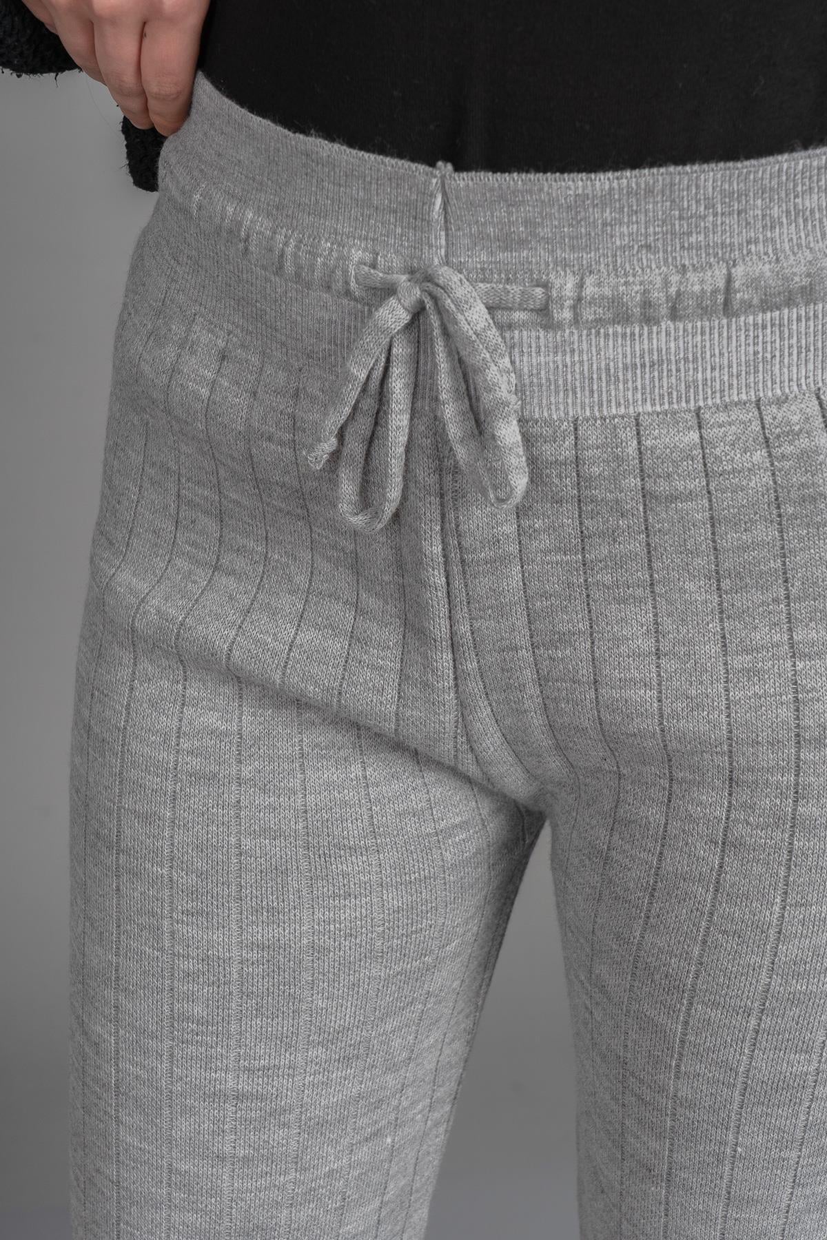 GWEN TRİKO PANTOLON - GRI MELANJ