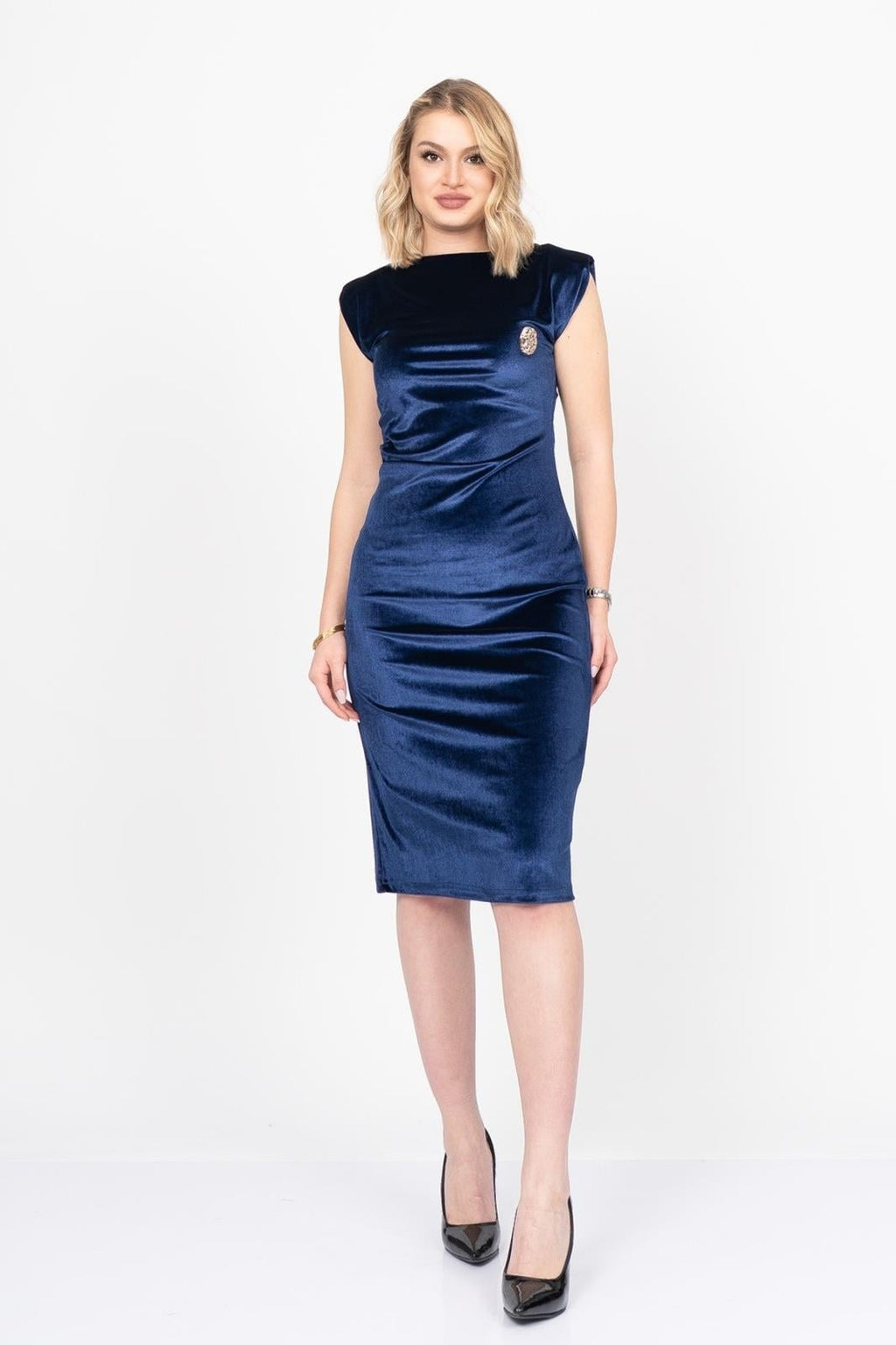 KELLY KADİFE ELBİSE - LACI