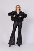 MAISIE KISA DERİ CEKET - SIYAH