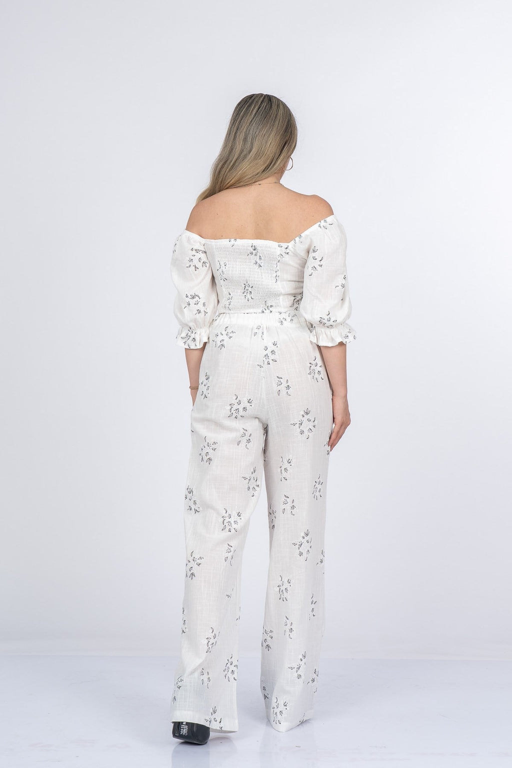 MARGARET KETEN BLUZ PANTOLON İKİLİ TAKIM - SIYAH