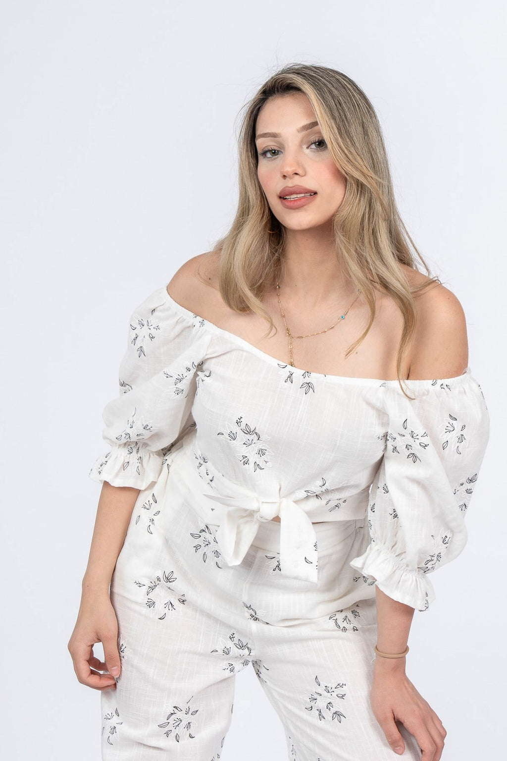 MARGARET KETEN BLUZ PANTOLON İKİLİ TAKIM - SIYAH