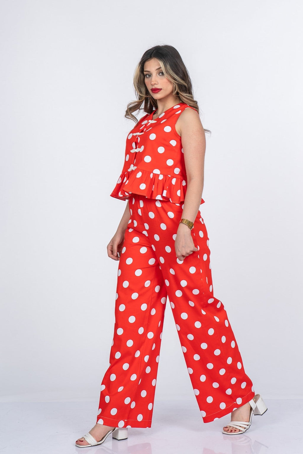 MARIAH YELEK PANTOLON İKİLİ TAKIM - KIRMIZI